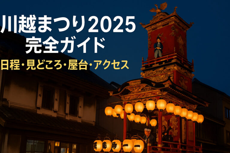 川越まつり2025を120％楽しむ！日程・見どころ・屋台・アクセス・駐車場ガイド