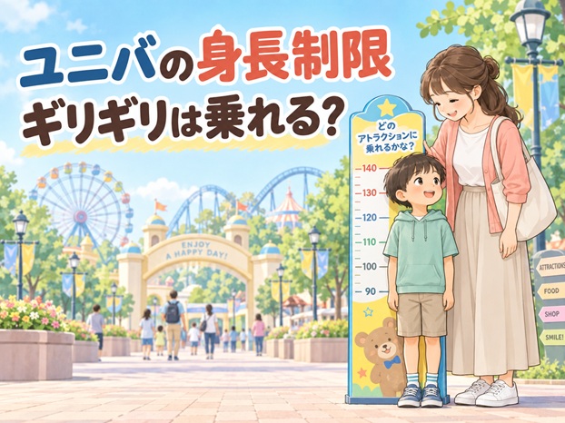 ユニバの身長制限ギリギリは乗れる？測り方とアトラクション一覧