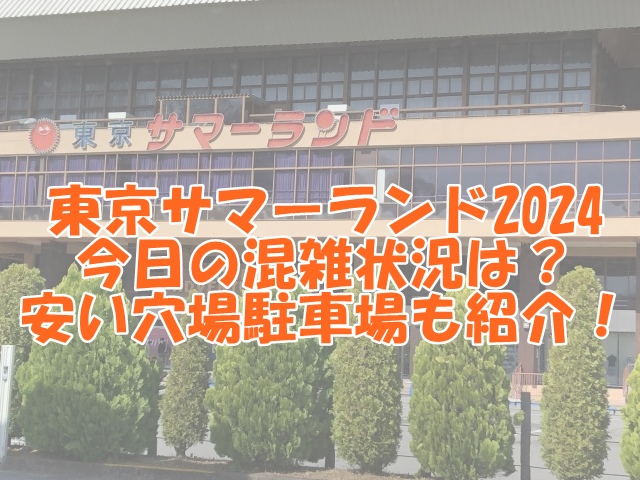 東京サマーランド2024今日の混雑状況は？安い穴場駐車場も紹介！