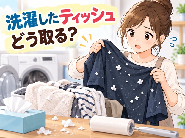 洗濯したティッシュの取り方は？衣類についた紙くずを手早く取る方法